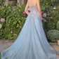 Andrea & Leo A1490 Floral Embroidered Ball Gown with Butterfly Detail