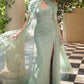 Andrea & Leo A1494 Strapless Beaded Evening Gown with Sweetheart Neckline & High Slit