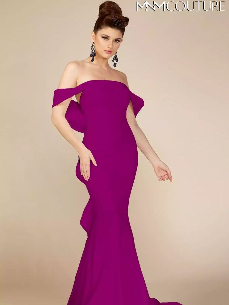 Cherry Purple Mermaid Dress - Rofial Beauty