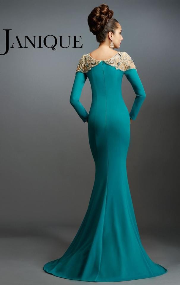 Janique Teal Mermaid Gown - Rofial Beauty