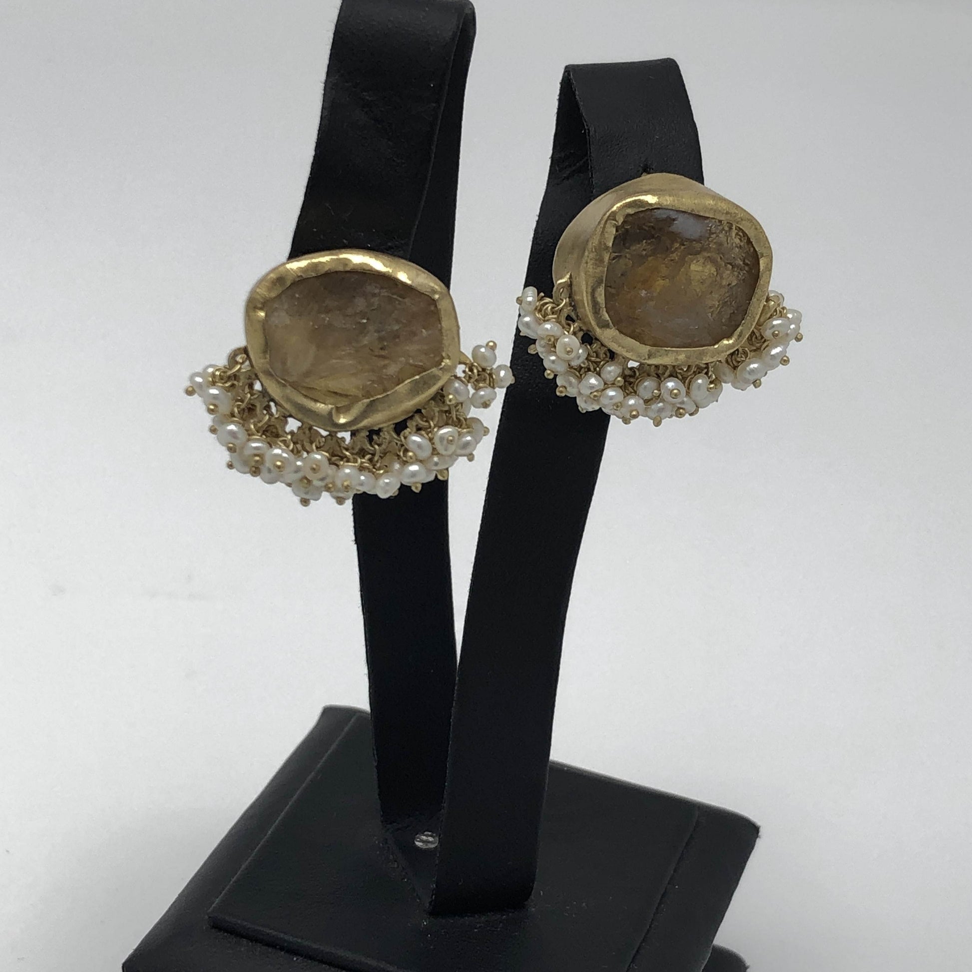Citrine Stone Earrings - Rofial Beauty