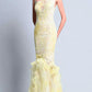 Gemy Maalouf Light Pink Lace Mermaid Gown - Rofial Beauty