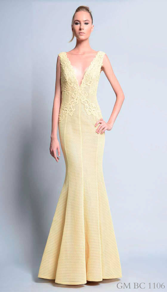 Gemy Maalouf Thread Embroidered Dress - Rofial Beauty