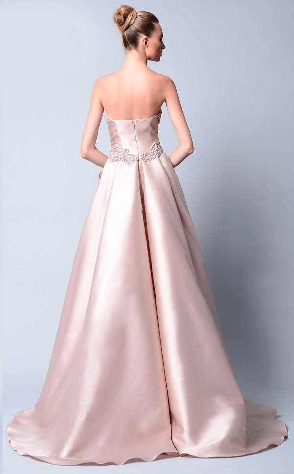 Gemy Maalouf Pink Slit Pocket Dress - Rofial Beauty