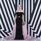 Pink Net Black Dress - Rofial Beauty