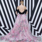 Pink Net Black Dress - Rofial Beauty