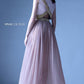 Mauve silk dress with crisscross back - Rofial Beauty