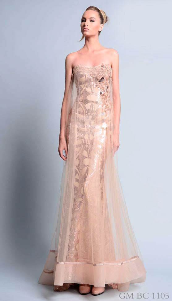Gemy Maalouf Off Shoulder Floor Length Gown - Rofial Beauty