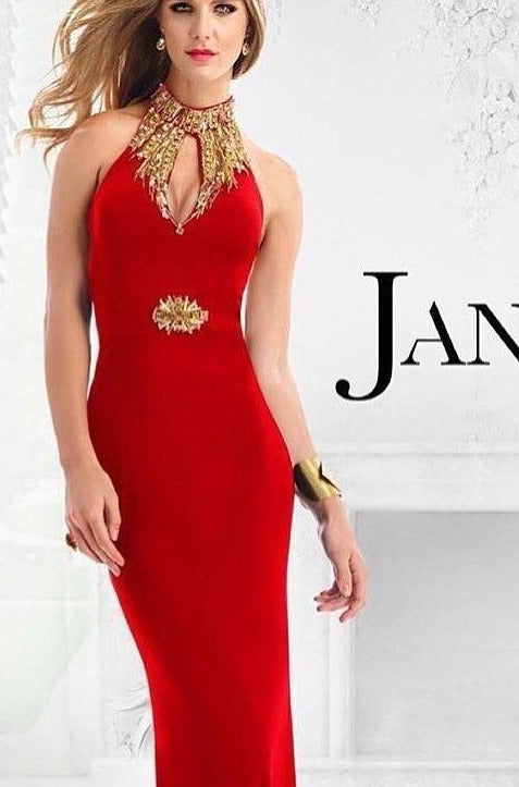 Janique Bold Red Dress - Rofial Beauty