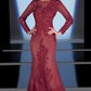 Elegant Burgundy Gown - Rofial Beauty