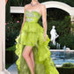 MNM COUTURE 6462 Mini Prom Gown with Spectacular Back Drape