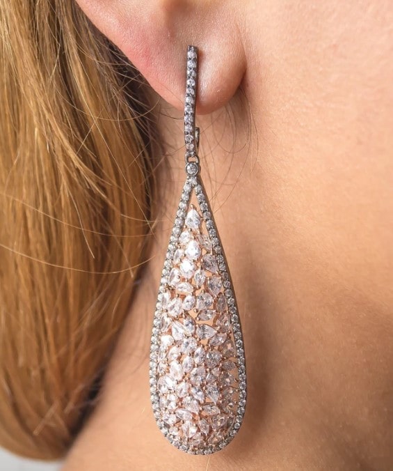 Encrusted Crystal Earrings - Rofial Beauty