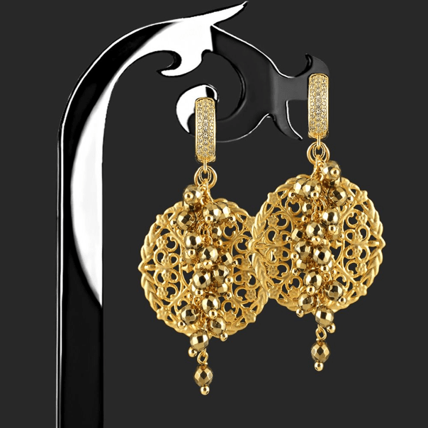 Handmade Gold Plated Earrings - Rofial Beauty