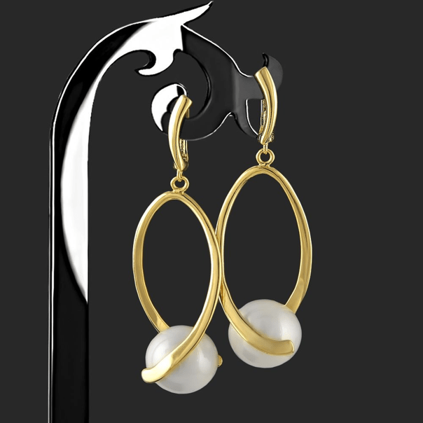 Gold Majorca Premium Pearl Earrings - Rofial Beauty