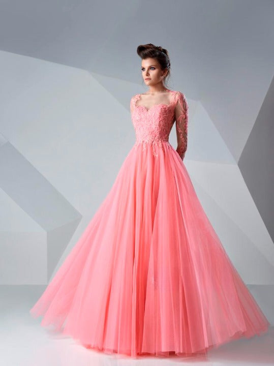 Gaby Charbachy GC 658 Long Rose Gown - Rofial Beauty