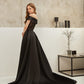 Ariamo E-2105 Black Ball Lace Satin Gown from Rofial Beauty
