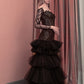 Gemy Maalouf ED1594LD Black Long Sleeve Dress with Detachable Under Skirt