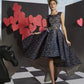 Ariamo Fergana Black Lacy Patterned Short Evening Dresss - Rofial Beauty