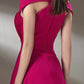 MNM Couture K3894 Elegant Off-Shoulder Pink Dress