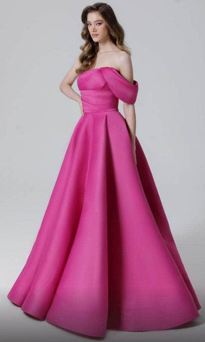 MNM Couture N0455 Luxurious, Classy Broom Gown