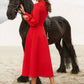 Back View of Olyamak Ava Red Dress - Rofial Beauty
