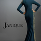 Janique K6477 Dark Green Formal Gown