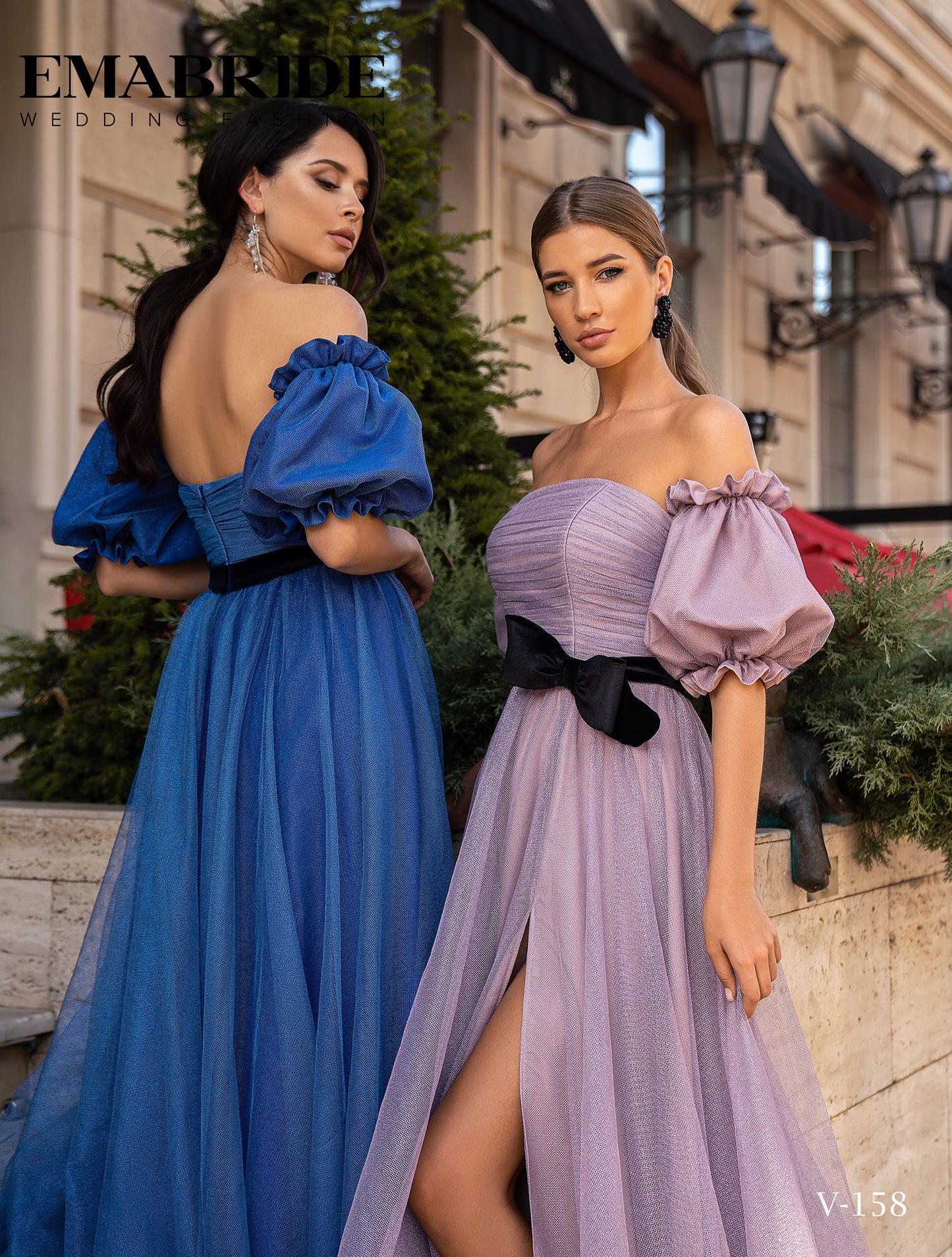 Emabride V-159 Floor Length Exquisite Evening Dress on models - Rofial Beauty