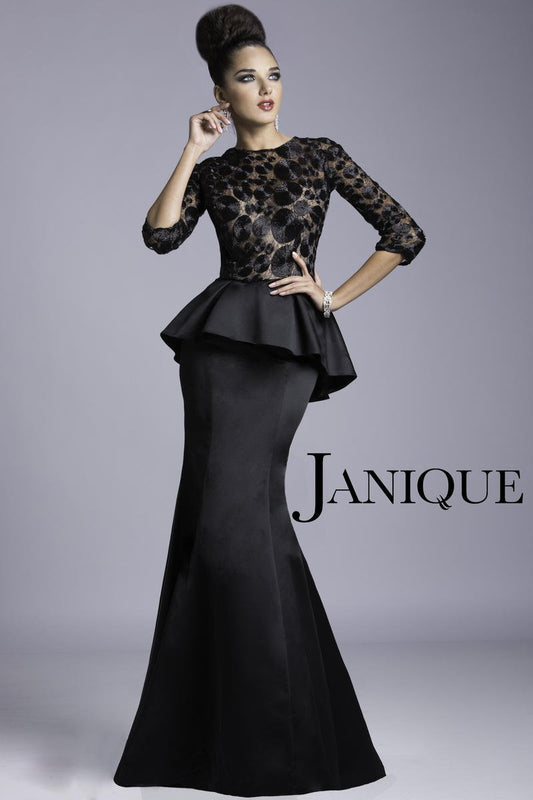 Janique Sexy Black Mother of Bride Gown