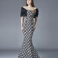 Gemy Maalouf BC 1169 Black and White Floor Length Gown