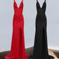 Full-length view of Olyamak Justine Black or Red Dress - Rofial Beauty