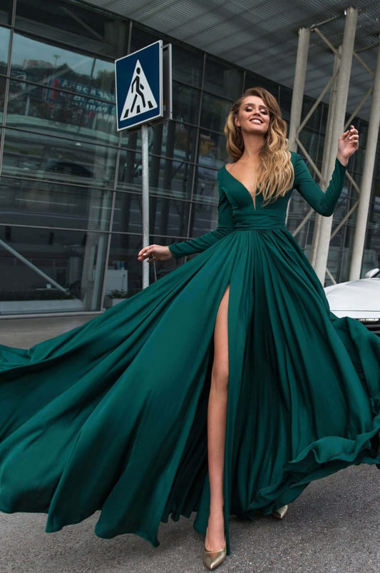 Olyamak Selin Evening Dress on model - Rofial Beauty